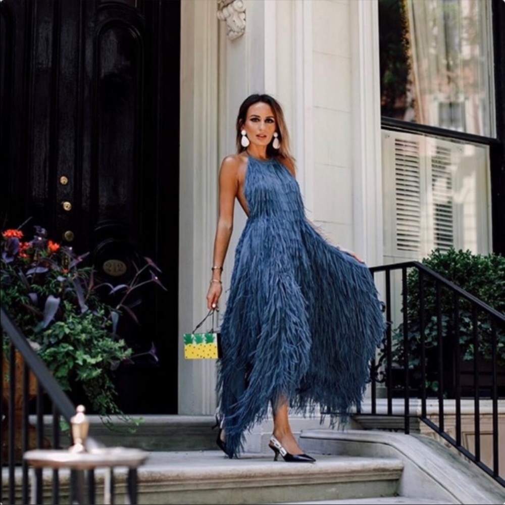BLOGGERS FAV ZARA LIMITED EDITION FRINGE HALTER NECK DRESS - Picture 8 of 11